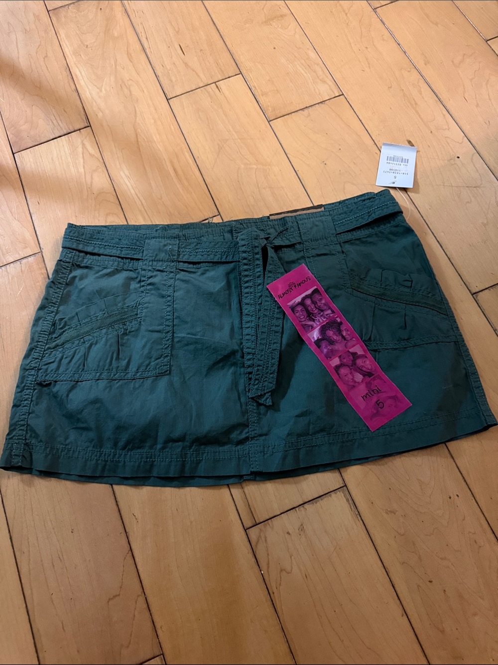 Women's Green Casual Utility Mini Skirt - almost famous